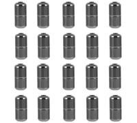 GNALIA Shoe Laces, 20 Pieces, Quick Closure Metal Buckle Elastic No Tie, Standard Size Black, For All Types