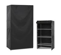 GNarbor Wire Rack Shelf Cover,Heavy Duty Waterproof Dustproof Standing Shelf Units Cover with Zipper for Outdoor Indoor Wire Shelving,48 * 24 * 72 inches,Black
