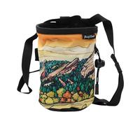 Gnarly Dood | Chalk Bag for Rock Climbing & Bouldering | for Outside & Gym Use | Colorful National Park & Nature Design | Adjustable Waist Belt | Drawstring Closure & Zippered Pocket | Flat Irons