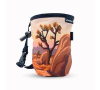 GNARLY DOOD Joshua Tree Rock Climbing Chalk Bag | for Outdoor, Gym, & Bouldering | Adjustable Waist Belt, Durable Drawstring Closure, & Zippered Pocket