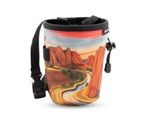 GNARLY DOOD Smith Rock Climbing Chalk Bag | for Outdoor, Gym, & Bouldering | Adjustable Waist Belt, Durable Drawstring Closure, & Zippered Pocket