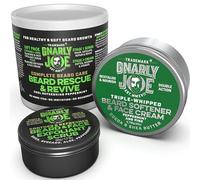 Gnarly Joe Beard Rescue & Revive Gift Pack - Beard Softener 85ml & Exfoliant 50g Set for Men - Beard Cream & Face Scrub with Cocoa Butter, Peppermint & Coconut - Beard Conditioner - Made in UK