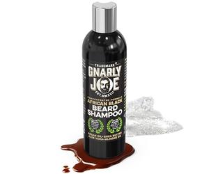 Gnarly Joe Beard Shampoo for Men - 250ml Natural Face Wash with African Black Soap, Argan Oil & Shea Butter - Beard Dandruff Shampoo Care - Vegan Beard Soap & Beard Wash for Men - UK Made