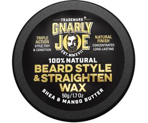 Gnarly Joe Beard Styling & Straightening Wax - 50g Strong Hold - Made in UK