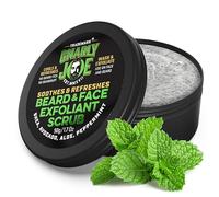Gnarly Joe Face & Beard Exfoliator Scrub for Men - 50g Natural Peppermint Face Wash - Dual Action Beard Exfoliator & Mens Facial Scrub for Dry, Itchy Skin & Beard Dandruff - Made in UK