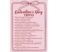 GNATV Galentine's Day Trivia Game Cards, 24 Pcs Galentine's Day Game Cards, 5 x 7 inches, Fun and Happy Valentine’s Day Party Activities for Women Night, G01