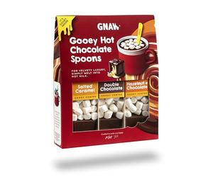 Gnaw Indulgent Hot Chocolate Gift Set (Double Chocolate, Caramel & Hazelnut), 6 x 135g