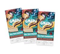 Gnaw Letterbox Chocolate Gift Set - 3 New York Cheesecake Chocolate Milk Bars | Exclusive Flavour | Chocolate Gifts, Secret Santa, Christmas Eve Box Fillers, Chocolate Bars