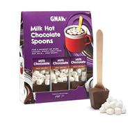 Gnaw Milk Choc Hot Chocolate Stirrer Set - 3 Hot Chocolate Spoons with Marshmallows - Chocolate Gift, Secret Santa, Christmas Chocolate - Handmade in the UK
