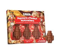 Gnaw Milk Chocolate Gift Set - Nutcracker Men Gift Set - 6 Flavoured Milk Chocolate Treats with Popcorn & Peanuts - Perfect Christmas Chocolate Gift - Ideal Secret Santa Gift