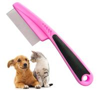 GNAWRISHING Flea Comb 1Pcs with High Strength Teeth Pet Tear Stain Remover Combs, Pet Dog Cat Grooming Comb Set Effective Float Hair Remover(Pink)