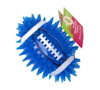 Gnawsome 4.5" Spiky Squeak & Light Football for Dogs - Durable, Rubber Bouncy Puppy Fetch & Chew Toy for your Pet, Colors will vary