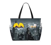 Gnbmvcc Aerial Night Of View Hong Kong Women'S Oversized Beach Bag, Zipper Women'S Handbag. Travel, Shopping. Travel. Swimming Pool