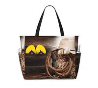 Gnbmvcc American West Rodeo Hat Women'S Oversized Beach Bag, Zipper Women'S Handbag. Travel, Shopping. Travel. Swimming Pool