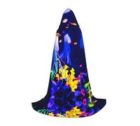 Gnbmvcc Aquatic Sea Animal Halloween Hooded Cape Witch Adult/Kids Fancy Dress Costume For Masquerade, Halloween, Family Party