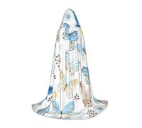 Gnbmvcc Beautiful Butterflies Halloween Hooded Cape Witch Adult/Kids Fancy Dress Costume For Masquerade, Halloween, Family Party