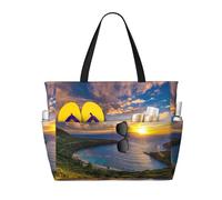 Gnbmvcc Beautiful Sunrise Women'S Oversized Beach Bag, Zipper Women'S Handbag. Travel, Shopping. Travel. Swimming Pool