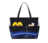 Gnbmvcc Blue Constellation Galaxy Women'S Oversized Beach Bag, Zipper Women'S Handbag. Travel, Shopping. Travel. Swimming Pool