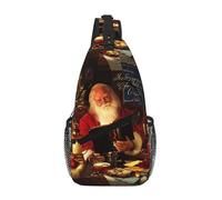 Gnbmvcc Christmas Santa Men'S And Women'S Diagonal Chest Bag Shoulder Bag Travel Hiking Leisure Backpack