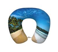 Gnbmvcc Clear Sky Wave Beach Memory Foam Travel Neck Pillow Car Office Essential Flight Pillows For A Long Hauls Sleeping Rest