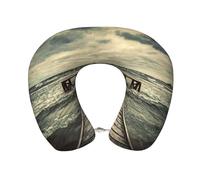Gnbmvcc Coastal Pier Memory Foam Travel Neck Pillow Car Office Essential Flight Pillows For A Long Hauls Sleeping Rest