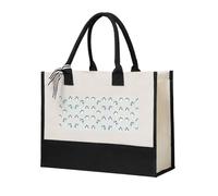 Gnbmvcc Cute Penguin 1 Elegant Women'S Temperament, Canvas Stitching Handbag