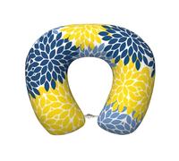 Gnbmvcc Dahlia Pinnata Memory Foam Travel Neck Pillow Car Office Essential Flight Pillows For A Long Hauls Sleeping Rest