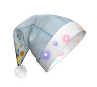 Gnbmvcc Elegant Spring Daisy Flowers Unisex Christmas Party Hat Classic Christmas Festive Holiday Gifts,Christmas Home Decor