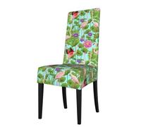 Gnbmvcc Flamingo Love Flowers Removable And Washable Elastic Dining Chair Protective Cover, Hotels, Banquets, Restaurants,