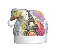 Gnbmvcc French Paris Tour Eiffel Tower Adult Christmas Hats, Unisex Comfortable Christmas Costumes And New Year'S Festive Parties
