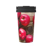 Gnbmvcc Fruits On Wood Car Travel Cup, Insulated Coffee Cup with Leak-Proof Cover-Travel-Car Coffee Cup-Stainless Steel Cup