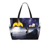 Gnbmvcc Galaxy Nature Milky Way Atmosphere Planet Women'S Oversized Beach Bag, Zipper Women'S Handbag. Travel, Shopping. Travel. Swimming Pool