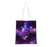 Gnbmvcc Galaxy Starry Sky 15 X 16 Inch Reusable Shopping Bag, Canvas Handbag, Environmental Protection Bag