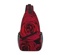 Gnbmvcc Garden Roses Chest Bag Shoulder Bag For Men Water Resistant Crossbody Bag For Runner Hiking Cycling Travelling