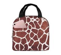 Gnbmvcc Giraffe Spots Aluminum Foil Insulated Lunch Bag for Men and Women, Adult Handbag Box Container
