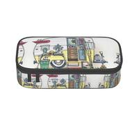Gnbmvcc Happy Campers Multifunctional Stationery Bag Storage Bag. Can Store Stationery, Cosmetics, Office Supplies.