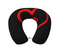 Gnbmvcc Heart Drawn In Lipstick Memory Foam Travel Neck Pillow Car Office Essential Flight Pillows For A Long Hauls Sleeping Rest