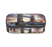 Gnbmvcc Historic Old Tower Bridge London Multifunctional Stationery Bag Storage Bag. Can Store Stationery, Cosmetics, Office Supplies.