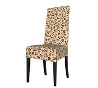 Gnbmvcc Leopard Love Removable And Washable Elastic Dining Chair Protective Cover, Hotels, Banquets, Restaurants,