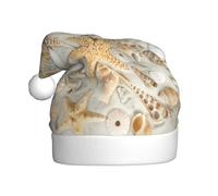 Gnbmvcc Starfish Seashell Sandy Beach Adult Christmas Hats, Unisex Comfortable Christmas Costumes And New Year'S Festive Parties