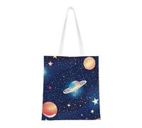 Gnbmvcc Starry Sky Universe Space 15 X 16 Inch Reusable Shopping Bag, Canvas Handbag, Environmental Protection Bag
