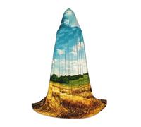 Gnbmvcc Wheat Field Halloween Hooded Cape Witch Adult/Kids Fancy Dress Costume For Masquerade, Halloween, Family Party