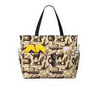 Gnbmvcc Witch Hat Women'S Oversized Beach Bag, Zipper Women'S Handbag. Travel, Shopping. Travel. Swimming Pool