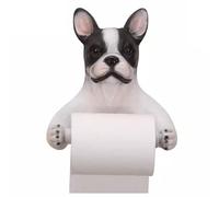 GNbow Adorable French Bulldog Design Toilet Paper Holder, Wall-Mounted Roll Dispenser, Bathroom Home Decor
