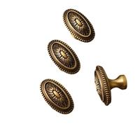 GNbow Antique Brass Cabinet Knobs,ellipses Drawer Handle, Retro Hardware(3 knobs)