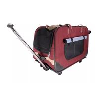 GNbow Pet Travel Carrier, Pet Carrier, Cat Carriers, Deluxe Soft-Sided Pet Carrier With Wheels And Collapsible Design(Rood)