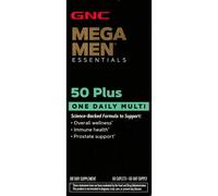 GNC Mega Men Essentials 50 Plus One Daily Mutli, 60 Caplets - Men's Multivitamin to support overall wellness, immune health, and prostate health