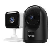 GNCC 2K Indoor Camera 2-Pack: Pet/Dog Camera with 2-Way Audio, Night Vision, Motion Detection + House/Home Security CCTV Camera, Works with Alexa/Google, Cloud/SD Storage