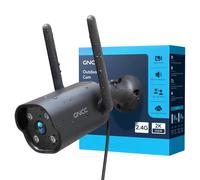 GNCC 2K Outdoor CCTV Camera, Home Security Camera with Night Vision, 110° View, IP65 Weatherproof, AI Motion Detection, Siren Alarm, 2-Way Audio, Work with Alexa & Google Home, 2.4GHz WiFi, Cloud&SD