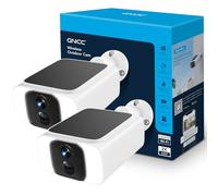 GNCC 2K Solar Security Camera Outdoor Wireless, 2.4/5GHz WiFi, (2-Pack)